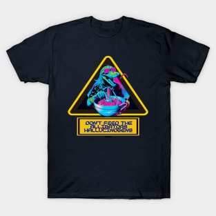 Don't Feed the Vaporwave Hipster Space Lizard Spaghetti - Cool T-Shirt T-Shirt